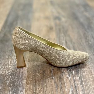 Via Spiga Embroidered Heels